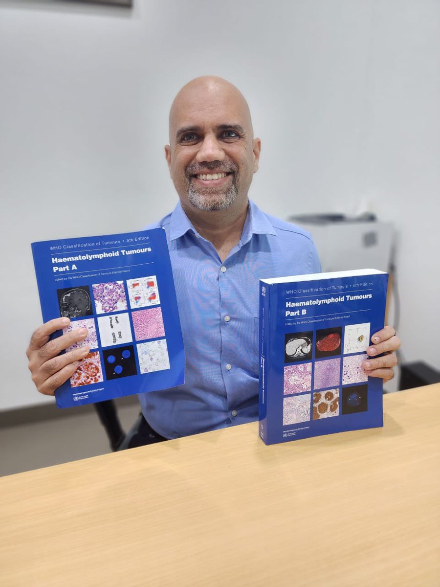 Just got in mail today Author’s copy of the 5 edition of WHO haematolymphoid neoplasms . Grateful to be a contributing author in ALL