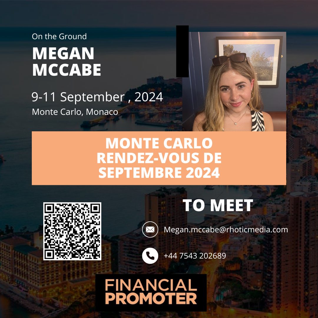 Financial Promoter (@financialprom) on Twitter photo Attending this years #rvs2024 will be our very own Megan McCabe.
To talk all things marketing regarding reinsurance & risk, get in touch to book a meeting or talk before the event! 
#rvs #montecarlo #reinsurance #risk #reinsurancemarketing Attending this years #rvs2024 will be our very own Megan McCabe.
To talk all things marketing regarding reinsurance & risk, get in touch to book a meeting or talk before the event! 
#rvs #montecarlo #reinsurance #risk #reinsurancemarketing