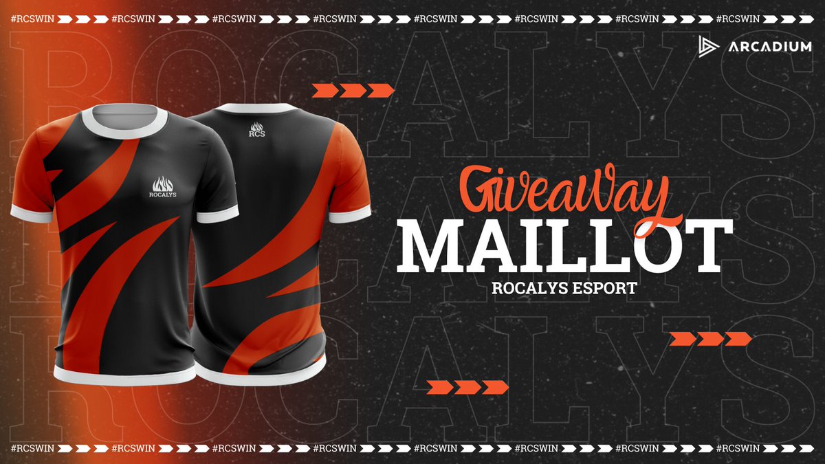 🎊 #Giveaway 

Pour fêter notre arrivée sur TFT on vous a cook un petit giveaway ! 

A gagner : 1 maillot Rocalys floqué #RCSWIN 🔥

Pour gagner : 
➡️Fav &amp; RT ce post
🧡Follow <a href="/Rocalys_esport/">ROCALYS 🔥</a> &amp; <a href="/XperionTFT/">RCS Xperion</a> 

🍀 TAS le 12/08 🍀