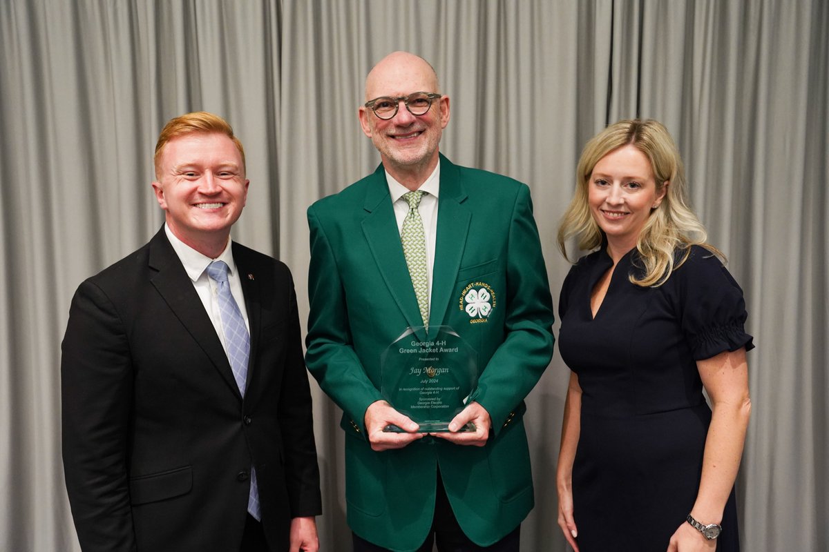 Georgia 4-H (@georgia4h) on Twitter photo Congratulations to Jay Morgan, the 2024 Georgia 4-H Green Jacket Award recipient! Jay has provided unwavering support to Georgia 4-H and our 4-H Foundation for more than 40 years. We are grateful for his dedication to making the best better! 🍀 <a href="/GaJaymorgan/">Jay Morgan 🍀🇺🇸</a> Congratulations to Jay Morgan, the 2024 Georgia 4-H Green Jacket Award recipient! Jay has provided unwavering support to Georgia 4-H and our 4-H Foundation for more than 40 years. We are grateful for his dedication to making the best better! 🍀 <a href="/GaJaymorgan/">Jay Morgan 🍀🇺🇸</a>