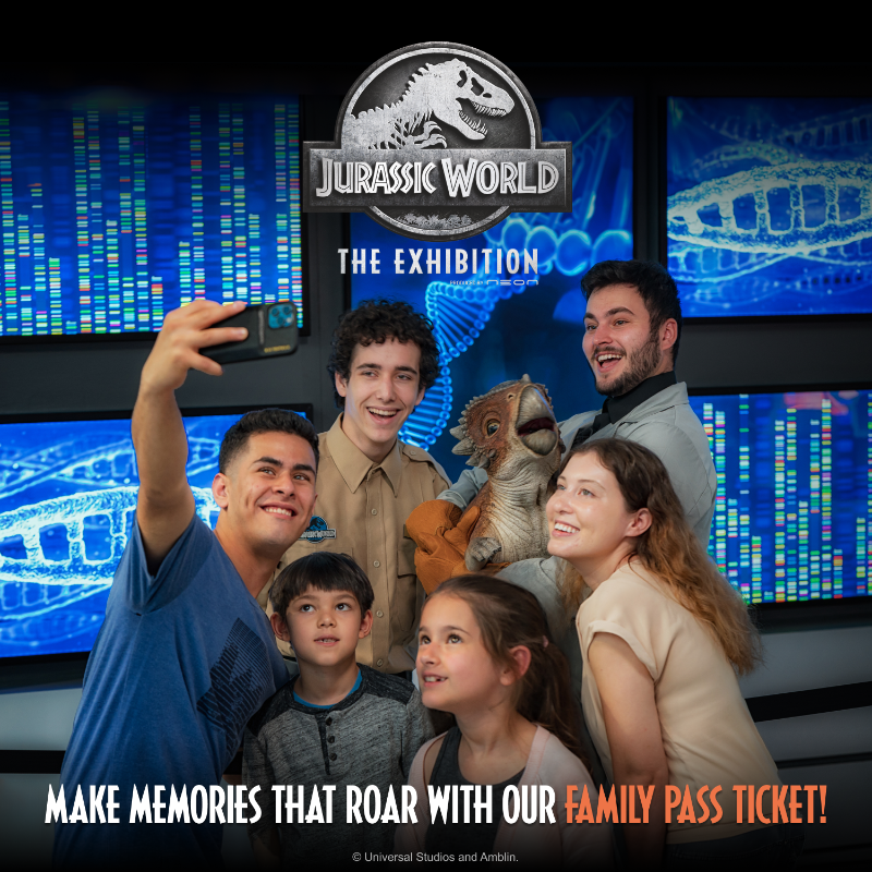 fever_gl's tweet photo. 🦕 Jurassic World: The Exhibition is now open in Melbourne. Dive into the adventure of a lifetime. Family passes are available on Fever. Tickets are on sale now! 🦖
