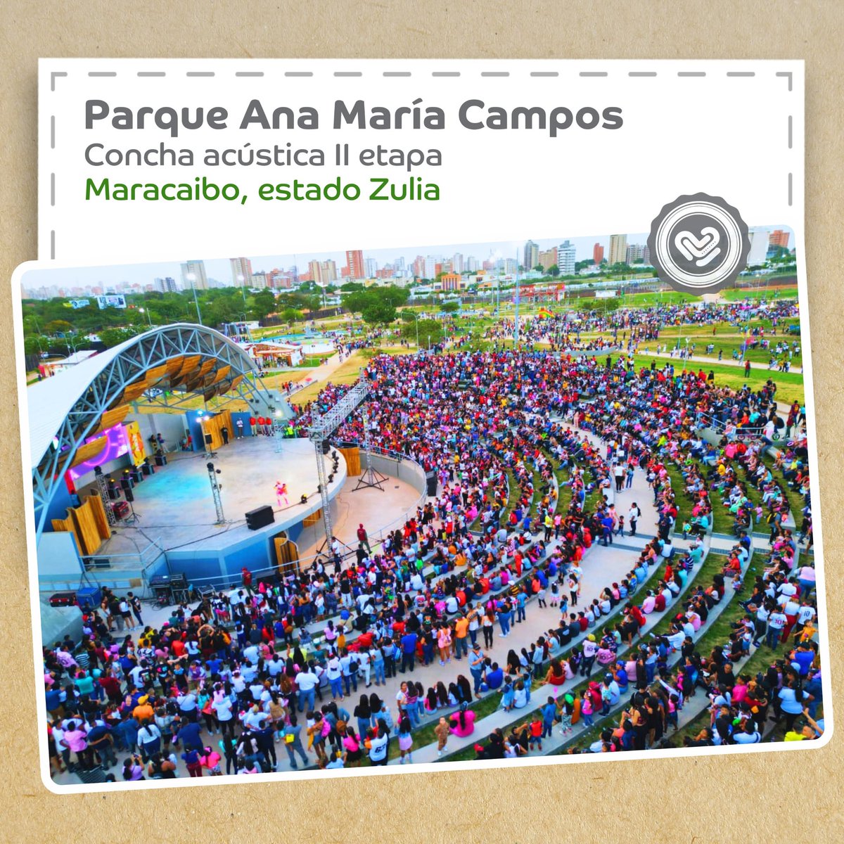 Misión Venezuela Bella (@mvzlabella) on Twitter photo #Postal | Esta hermosa imagen corresponde a la nueva Concha Acústica ubicada en la II Etapa del <a href="/PAnaMariaCampos/">Parque Ana María Campos</a> en Maracaibo, estado Zulia.📸 🤩
El Día del Niñ@ este espacio lució toda su magia en las actividades de celebración de nuestros pequeños 👏. Una gran cantidad de #Postal | Esta hermosa imagen corresponde a la nueva Concha Acústica ubicada en la II Etapa del <a href="/PAnaMariaCampos/">Parque Ana María Campos</a> en Maracaibo, estado Zulia.📸 🤩
El Día del Niñ@ este espacio lució toda su magia en las actividades de celebración de nuestros pequeños 👏. Una gran cantidad de