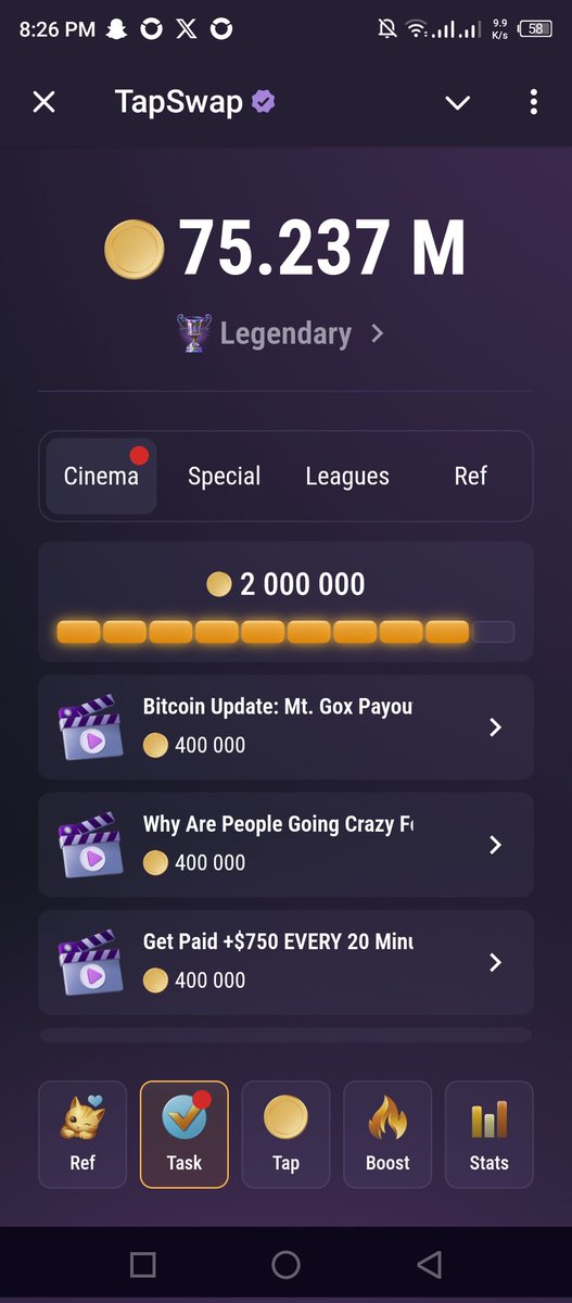 Fluxio_eth's tweet photo. ❗️New code ❗️

Question🎬 : Bitcoin Update: Mt. Gox Payouts

Answer ☑️: PD9S6HN81M

Like and Follow 

#tapswap 
#Tapswap 🤖
#tapswapcode 
#tapswapcodes 
#tapswapnetwork #TAPSWAP 
Daily Combo $CRL #CRLArmy
#Tapswapcode #tapswapdailycodes https://t.co/CoeYb7Z20k