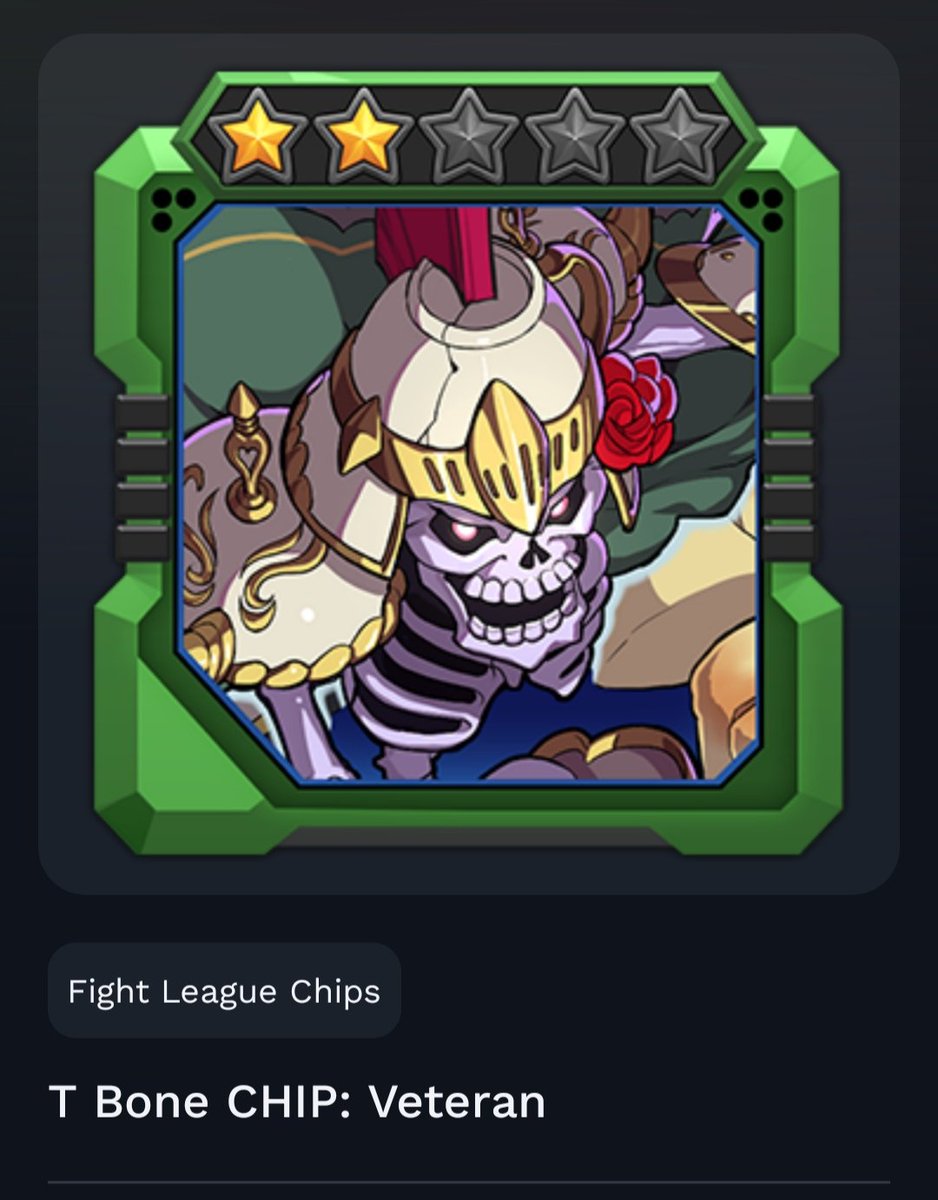 Bevambur's tweet photo. @PlayFightLeague I got a T Bone #CHIP Veteran looks awesome 👍 https://t.co/s9AazcfUub