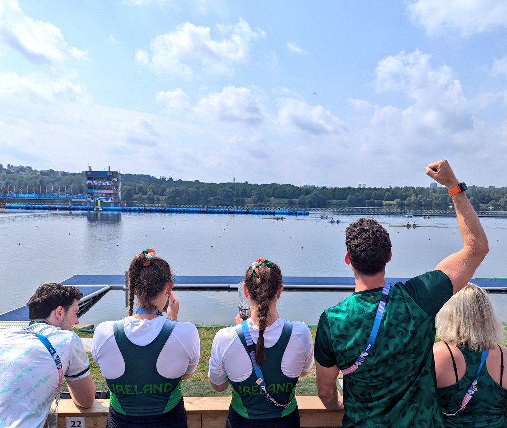 Cathal_Dennehy's tweet photo. Paul O'Donovan and Fintan McCarthy step into history with back to back Olympic golds.

O'Donovan is the first Irish athlete to win medals at three different Olympics. 

He is Ireland's greatest ever Olympian.

Ireland's 5th medal of the Games, 2nd gold, and we're not even halfway https://t.co/akeXQkqyVk