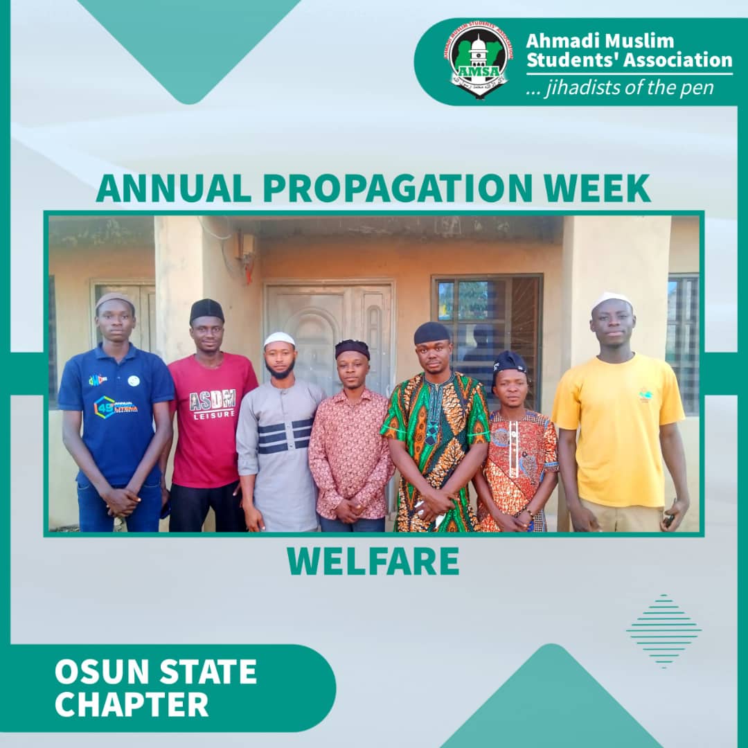 AMSA OSUN STATE APW WELFARE VISITATION 

Welfare visitation to the Hosting Missionary; Muallim Toheeb Abdussalam.

#APW '24
#amsaosunstate