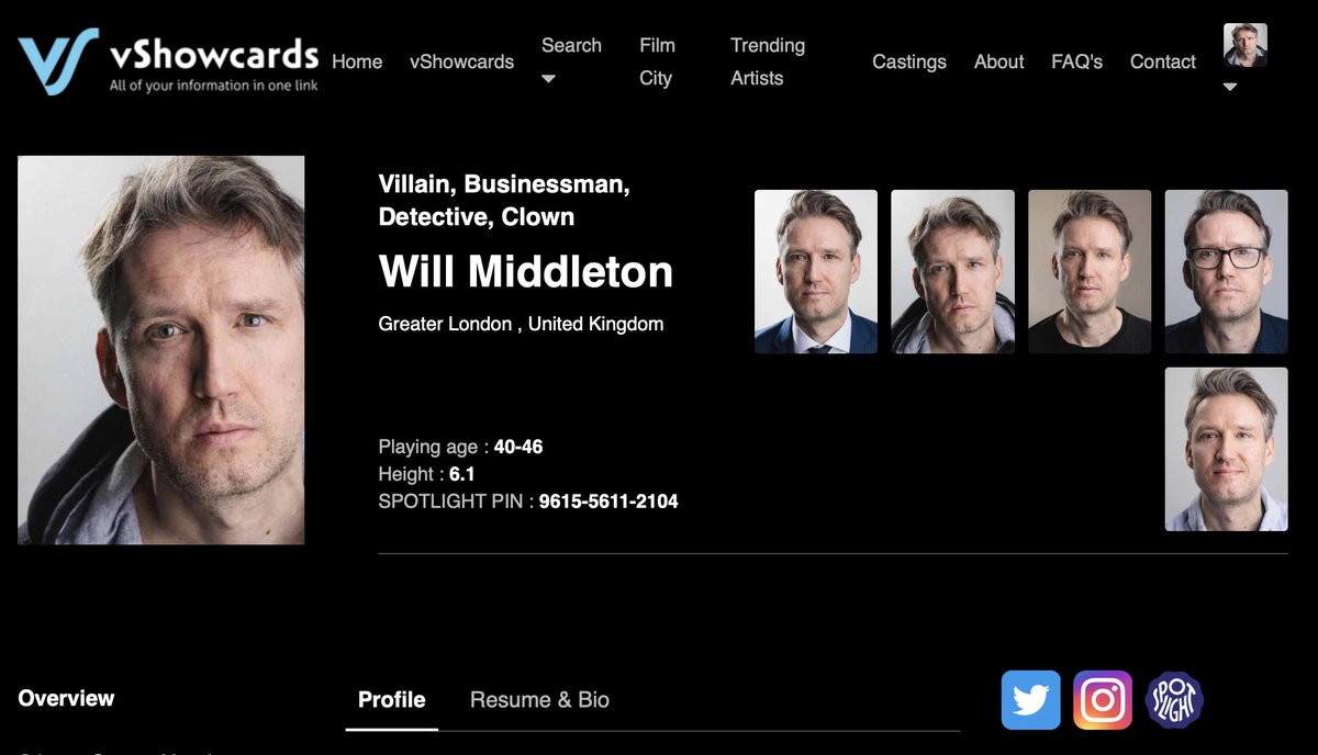 Happy Friday my fellow <a href="/vshowcards/">vShowcards.com</a> actors <a href="/A_Liburd_89/">Aaron Liburd</a> <a href="/patgarrett777/">Pat Garrett</a> @tgilbertactor <a href="/emmasandersons/">Emma Anderson</a> <a href="/ShaunPmcgrath/">Shaun Paul McGrath</a>
<a href="/WhitfieldActor/">Matt Whitfield Actor</a> <a href="/NathanLWeller/">Nathan L Weller</a> <a href="/darrentassell/">Darren Tassell</a> <a href="/arsandell/">Andrea Rose</a> <a href="/charbarz88/">Charbarz</a> <a href="/kennymccoll/">Kenny McColl</a> 

Pleased to share my profile vshowcards.com/profile/Will-M…

I'll share back if you tag!