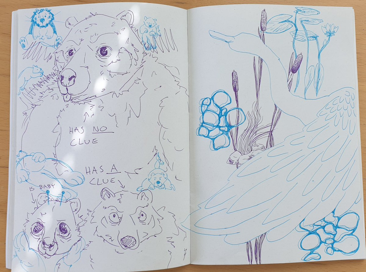 fishyonland's tweet photo. Few weeks ago I realised a major aspect is missing from my (art) routine: aimless sketching. So I bought a cute notebook, with the goal to casually doodle everyday and it's done me soooo good!!

Here's some highlights 💖 https://t.co/ffh6TsgKKz