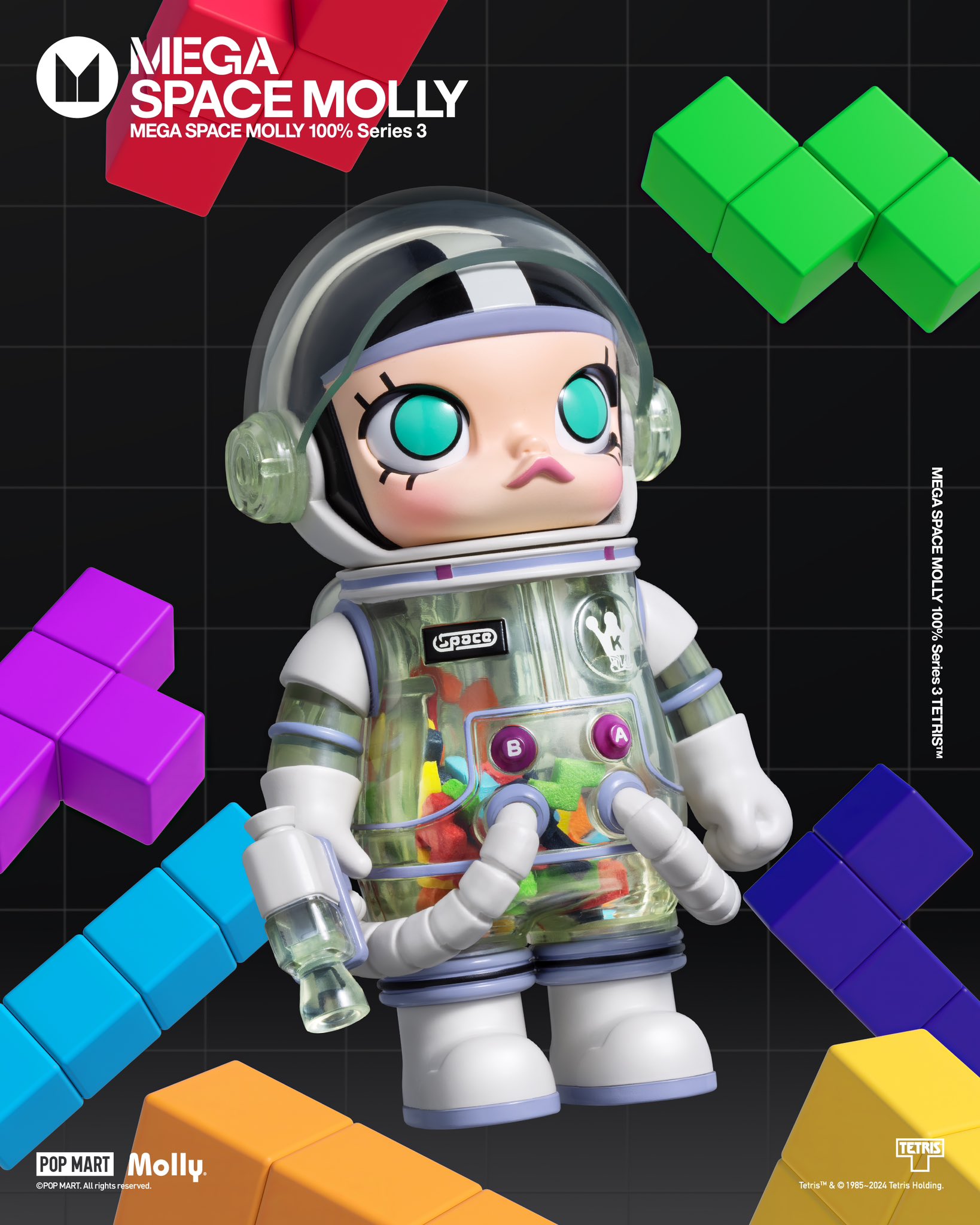 POP MART BloomingSpaceMolly100% スペースモーリー MEGA SPACE MOLLY 100% Blooming-Rose - POP MART (United States)