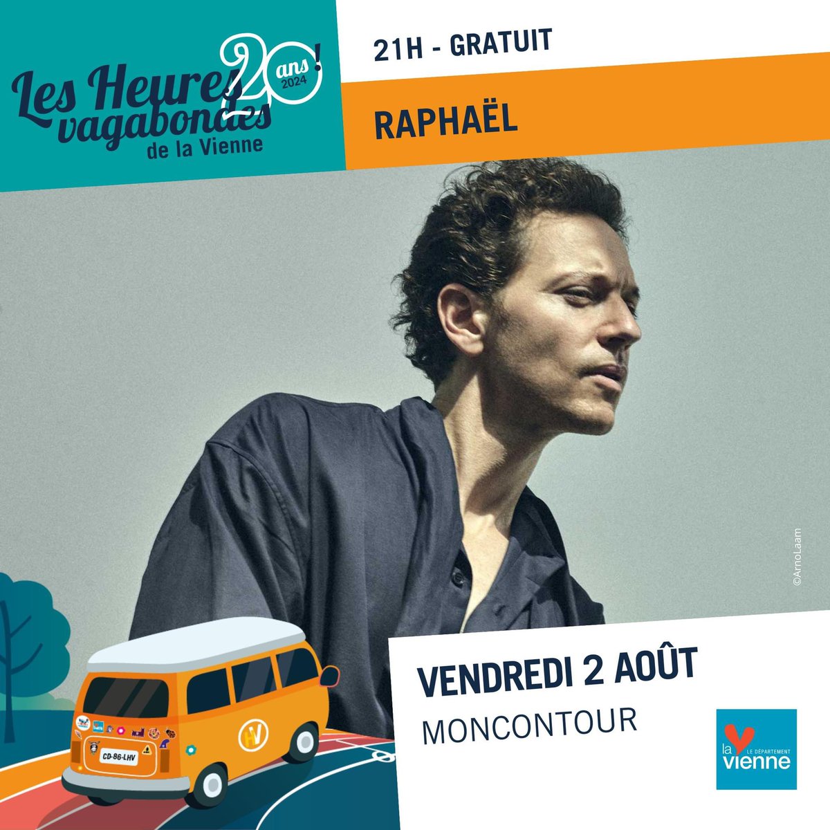 Ce soir c'est Raphaël qui vient enflammer la scène de #Moncontour ! 🎤

🆓 Concert gratuit &amp; sans réservation
📍 Camping
⏰ Concert à 21H00 / Accès possible dès 18h30

On vous attend nombreux ! Vous-y-serez ?