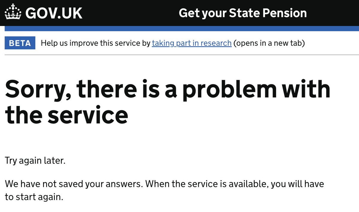 Getting this error constantly for 3 days when requesting an Invitation Code.  Phone lines continuously busy. <a href="/GOVUK/">GOV.UK</a>