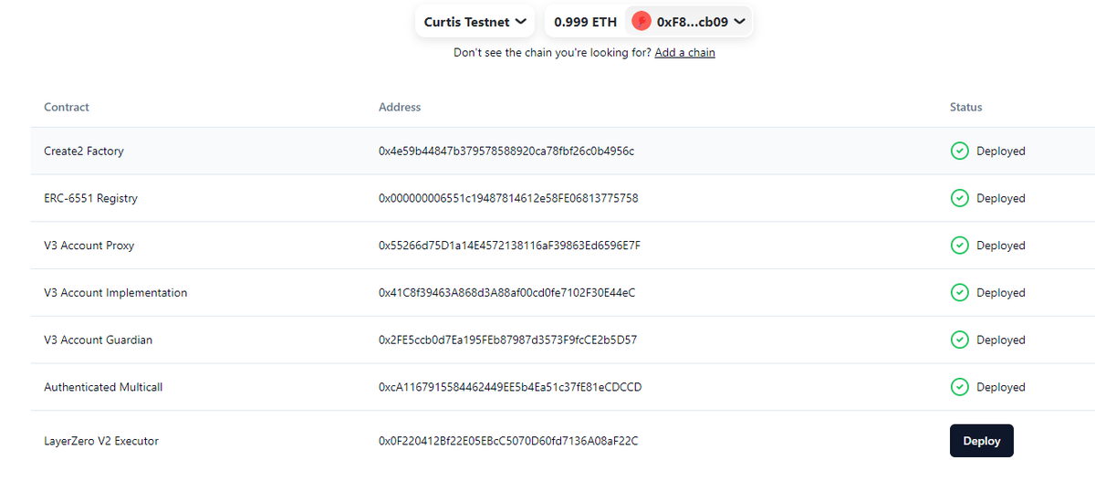 btc_hndl's tweet image. GM! @apecoin 

Exciting news for #Apechain: we&apos;ve activated the ERC-6551 (Token Bound Account) contract on Ape Chain! 

Now, any NFT/ERC-721 can become its own smart wallet and hold other assets. 

This boosts our .🐵 handle naming system by enhancing asset management &amp;amp; utility.