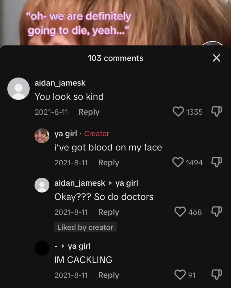 asherapparently's tweet image. i have a habit of screenshotting comments i find funny except i now have no idea what to do with them ! so heres a tiny thread of comments ive screenshotted that’ll maybe make someone else smile too🧵