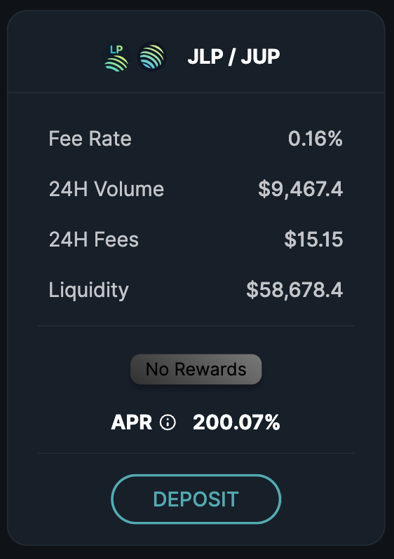 The JLP-JUP is yielding 200% APR within a -10/+10% range. Time to jump in! 
app.cropper.finance/liquidity?toke…