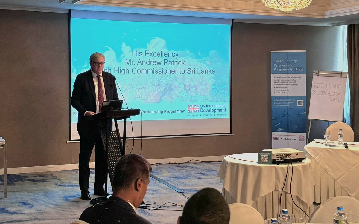 UKinSriLanka's tweet photo. An eventful day at the workshop on delivering a Marine Spatial Plan pilot study for Sri Lankaโs Northwestern region. Great to see engagement from a range of stakeholders!
#OceanCountryPartnershipProgramme #BluePlanetFund https://t.co/9O4rclhDR4