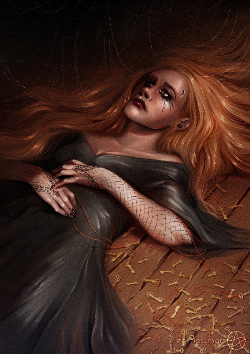 The thing about my adhd is that sometimes I'm just like that - feeling stuck and struggling to find the right key to keep me going, nothing feels right. It's a feeling that's hard to express in words but makes perfect sense in my head?

Anatomy's off, but whatever.