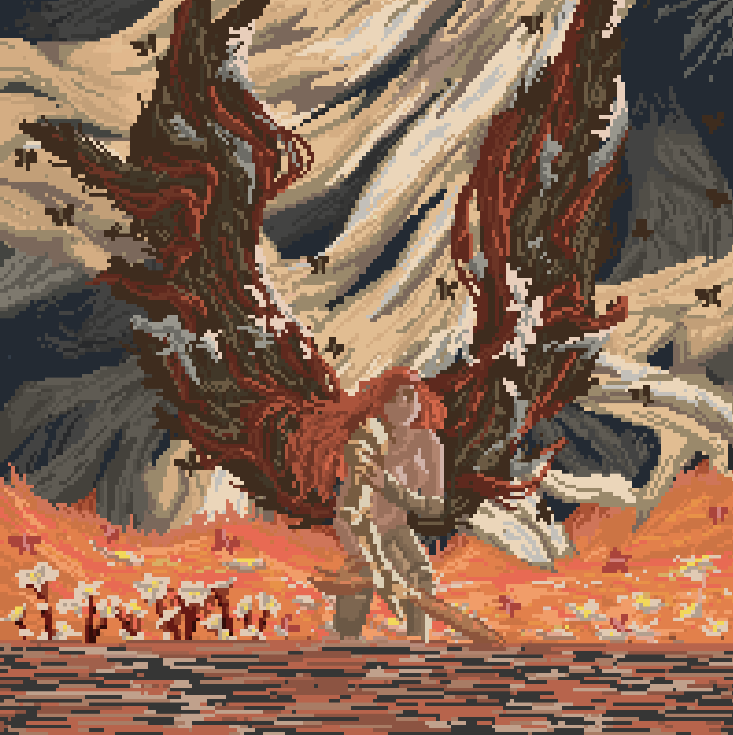 Piethonz's tweet photo. Just came back here to tell you that I just made this pixelated Malenia on "Draw and Donate" on roblox ✨ https://t.co/bEL56VSC1z