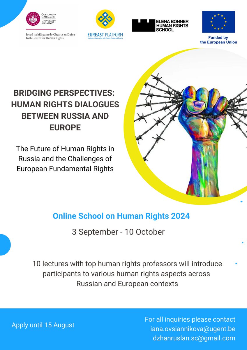 IrishCentreHR's tweet image. Registration for the Online School on Human Rights 2024 is Now Open!

More info: universityofgalway.ie/irish-centre-h…

#UniversityOfGalway #ForYouForTomorrow 

@UniOfGalway @UniOfGalwayLaw