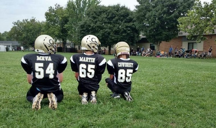 Flashback Friday - Alan Mrva, Sully Martin and Kaden Cowdrey. They are now rising seniors at Corunna who are expected to play big roles for <a href="/CorunnaCavsFB/">Corunna Football</a> this fall. @milo5427  <a href="/Sullymartinn/">Sully</a> <a href="/KadenCowdrey/">Kaden Cowdrey</a>