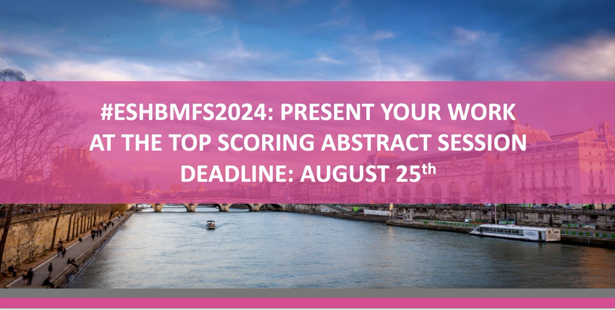 ESHaematology's tweet photo. ⏰ #ESHBMFS2024 ABSTRACT SUBMISSION ➡ https://t.co/1SIVd8hIvI
ESH-EBMT-EHA-IPIG 3rd Translational Research Conference: Bone Marrow Failure & Leukaemia Predisposition Syndromes
Chairs: @CarmemBonfim1, @brummendorf, A. Risitano, @SharonSavageMD
#ESHCONFERENCES #ESHSCHOLARSHIPFUND https://t.co/RkUKlsCVCw