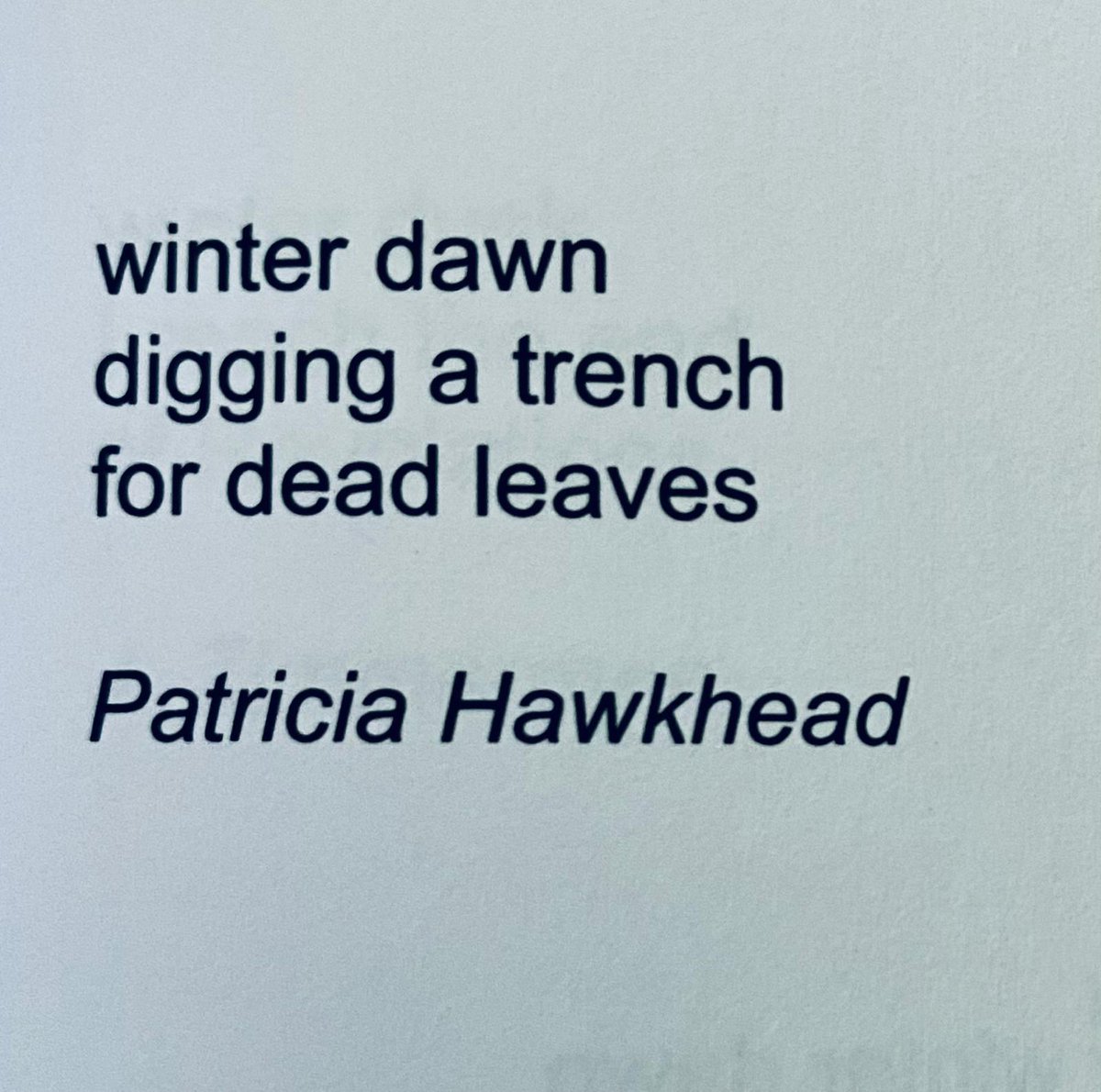 In Issue 79 of Presence with this #haiku - thanks to editor Ian Storr for including me amongst so many gifted writers.