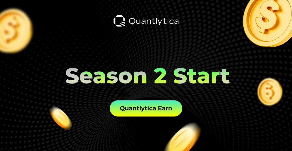 🚀 Quantlytica Earn Season 2 is live NOW! 🚀  

We're excited to announce 3,000,000 $QTLX and 500,000 $CORL from <a href="/Coral_Finance/">Coral Finance🪸</a> up for grabs!  

Boost your rewards with these tips:  
💎A special pool with <a href="/OrderlyNetwork/">Orderly</a> is first open! Stake in this exclusive pool and earn