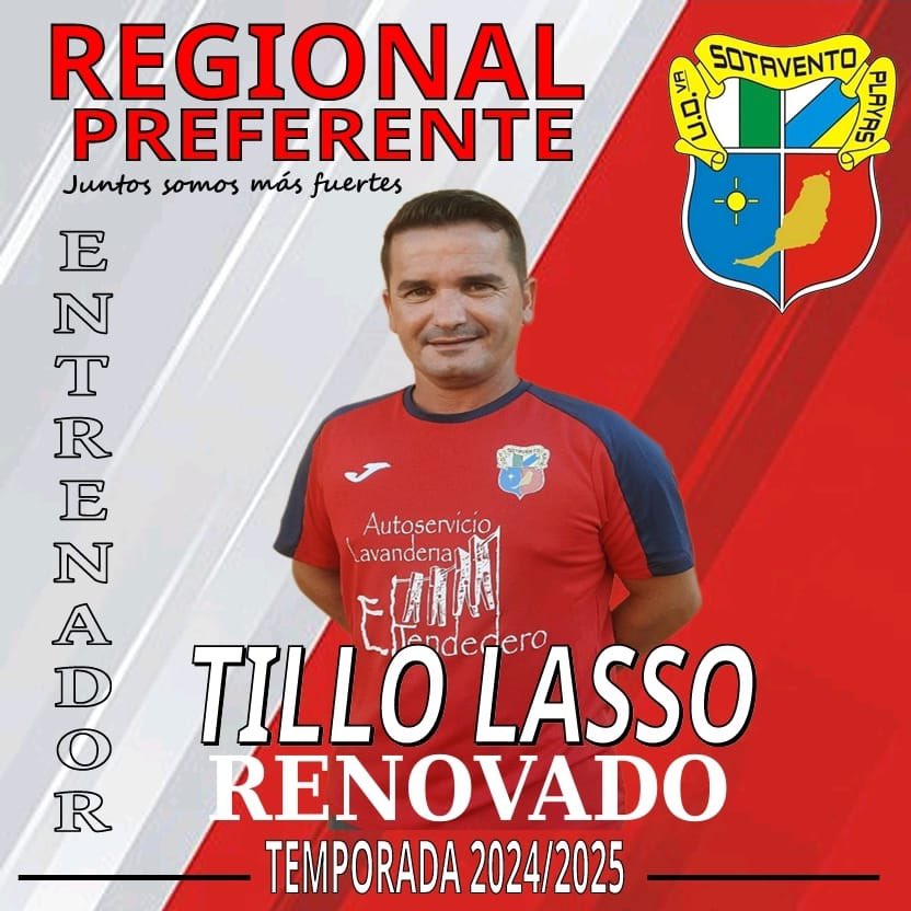 𝐑 𝐄 𝐍 𝐎 𝐕 𝐀 𝐃 𝐎 🅁🄴🄶🄸🄾🄽🄰🄻 🄿🅁🄴🄵🄴🅁🄴🄽🅃🄴
Un año más es un placer poder contar para este nuevo proyecto, temporada 24/25 con TILLO.Una temporada más se pone al frente de nuestro primer equipo. 
Con trabajo, esfuerzo y sacrificio luchará por un único objetivo.