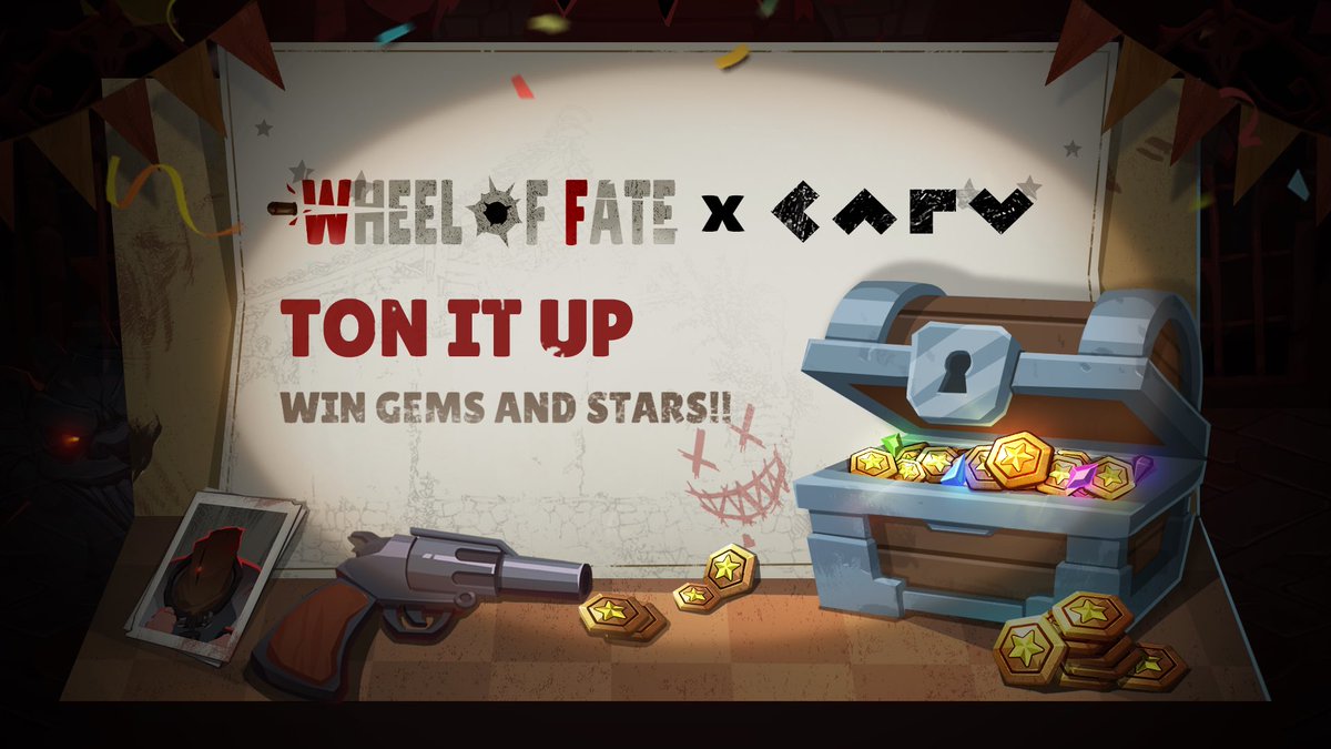 _WheelofFate's tweet image. 😈Wheel of Fate is excited to listed on Carv Play @carv_official

🧙‍♀Join WheelofFate QUEST on CARV to win GEMs and STARS: play.carv.io/events/ab18b36…

💎 200 GEMs from CARV
🎁 Eligible for raffle in CARV Shop

Enjoy the exciting journey together on CARV!
#Giveaway #TON