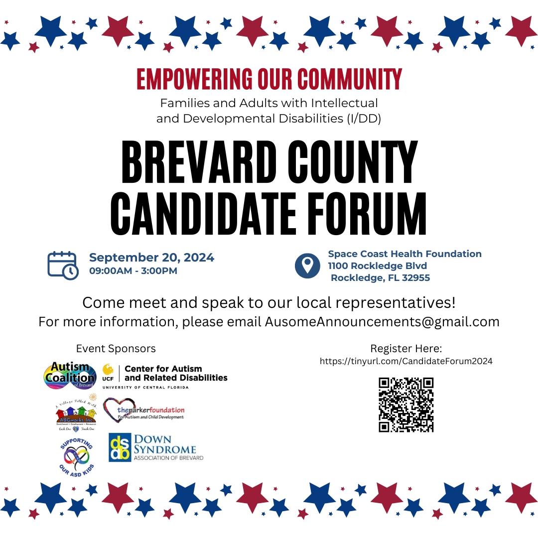 NGrabner's tweet photo. @dis_studies In Brevard County, we are hosting the first-ever #Disability-focused Candidate Forum. This event will bring candidates running for local elections together with the disability community to discuss our concerns. #spacecoast #localelections #Florida #AutismAwareness #Vote2024 https://t.co/2Zi5hJUMWQ