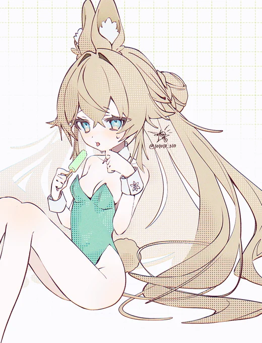 髪の毛多くてあつそう#バニーの日 #星兎るみの 