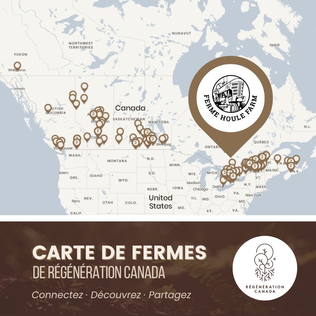 regenerationcan's tweet photo. 🍽️ Pour la Journée des terroirs, célébrons les fermes régénératrices!
🚜 Spotlight: Ferme Houle en Ontario
Ils ont accompli:
🌾Rotation des cultures diversifiées
🐄Pâturage en rotation
🌱Cultures de couverture
🚫Non-labour
🏡Meunerie à la ferme
📍https://t.co/3JfuiPU2BA
#AgCdn https://t.co/EAYml5VQ7M