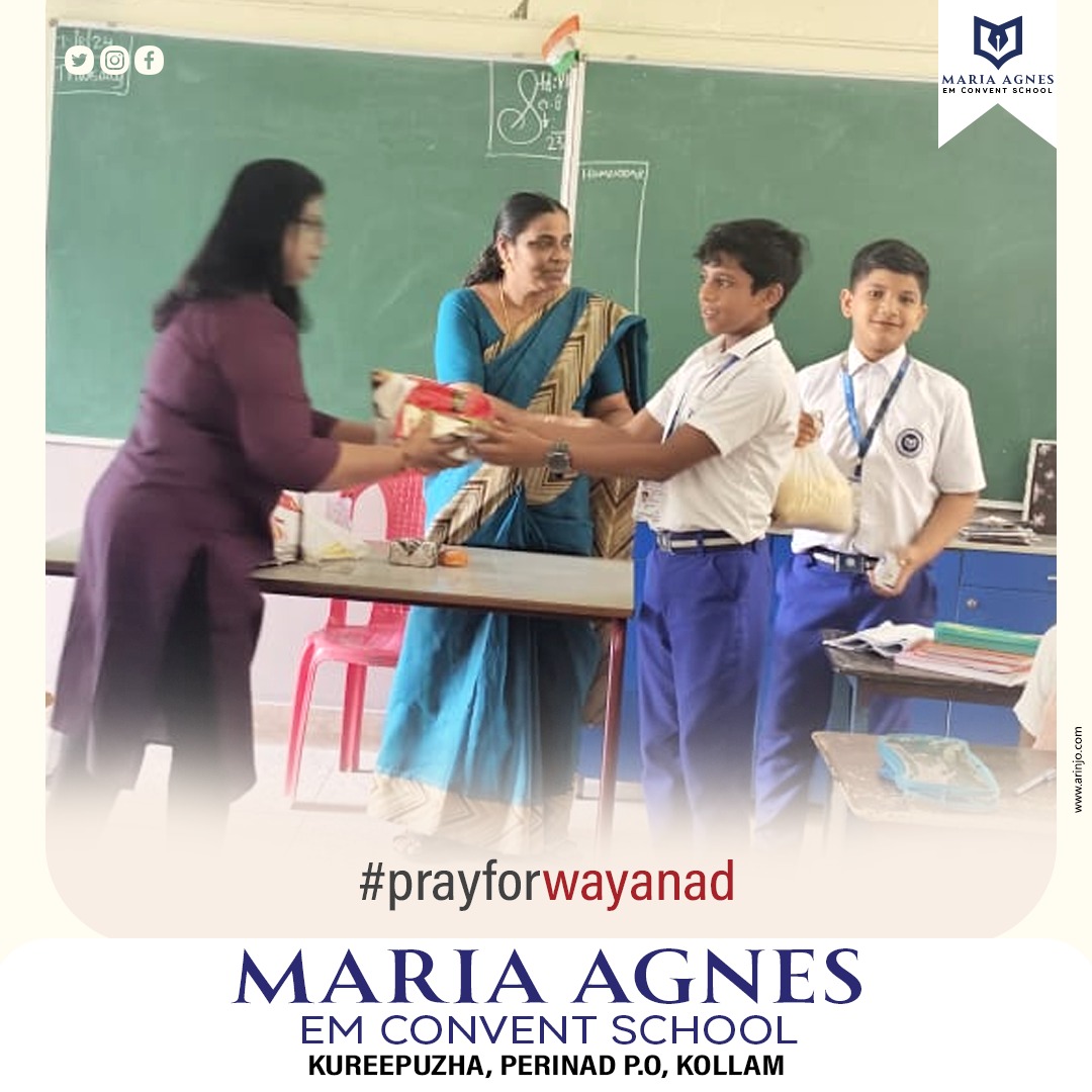 MariaAgnesEMSc1's tweet photo. LOVE FROM MARIA AGNES

For those who are suffering in Wayanad, the necessary materials were collected under the leadership of the Maria Agnes School and brought to Wayanad. Thank you to everyone who helped. https://t.co/Ov1WUnmYdt