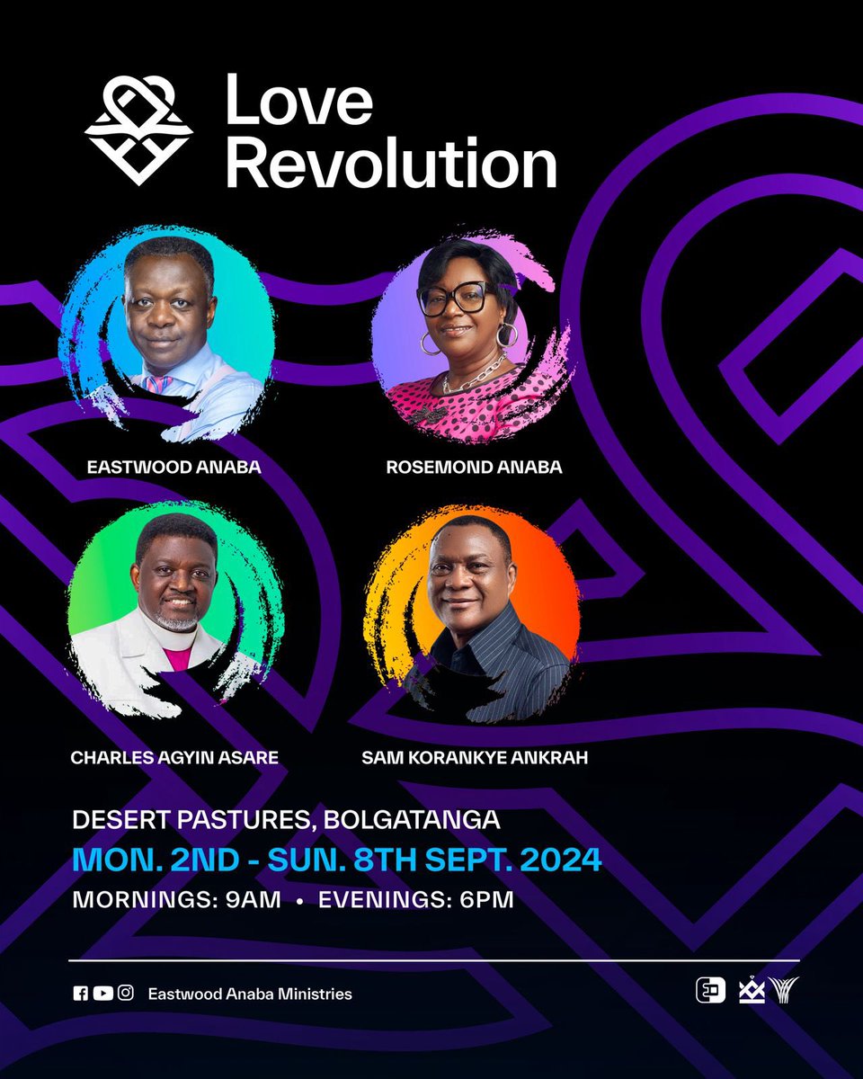 eastwoodanaba's tweet image. The Love Revolution Campaign, pioneered by Pastor Eastwood has precipitated a revival of the Love of God in the body of Christ over the years.

The conference seeks to turn sinners from darkness to light, teach the nations to observe the commandments of Christ,touch the world…