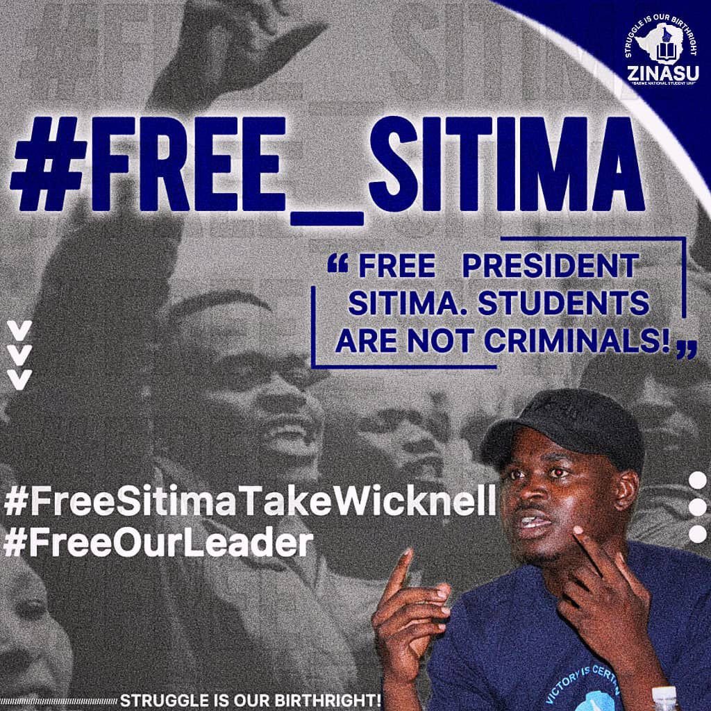 REPOST FOR AWARENESS!!!

The Zimbabwe National Students Union <a href="/Zinasuzim/">ZINASU🇿🇼</a> president Emmanuel Sitima <a href="/EmmanuelSitima7/">EMMANUEL SITIMA</a> has been taken by around 10 state agents at Harare International Airport recently renamed Robert Mugabe International Airport.

He was coming from Victoria Falls