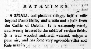Anyone fancy a jaunt to #Rathmines? In 1787 this 'small and pleasant village' was 'extremely rural, and sweetly situated in the midst of verdant fields'. Like #Artane, it enjoyed 'a pure air'.  If you'd like to learn more about this #suburb's evolution, see <a href="/IHTA_RIA/">Irish Historic Towns Atlas</a>'s atlas