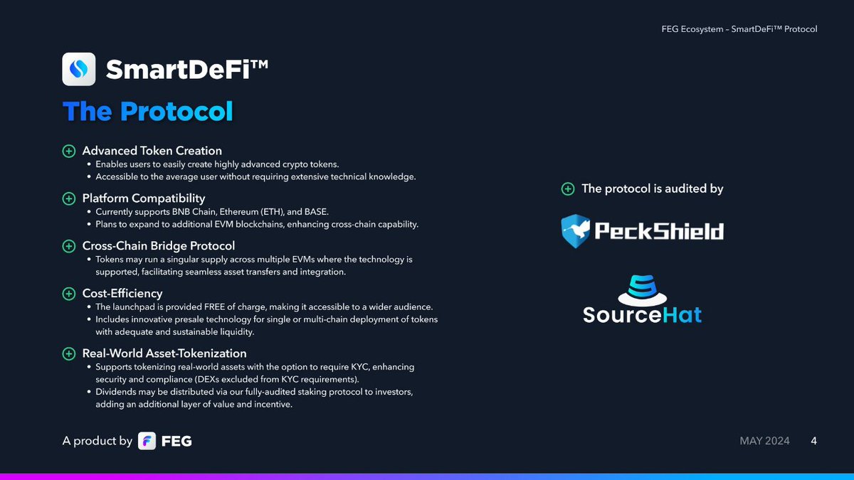 🚀 FREE <a href="/Base/">Base</a> Chain Token Launchpad!

🌐 SmartDeFi.com

🛠 Create a #Crypto project on #Base, #ETH, &amp;/or #BNB    Chains with a single bridged supply!

- Twice Audited 🛡
- Multi-Chain 🌉   
- Anti-Dump Presales 📈
- Front-Run Protection 🛡
- &amp; More!

#FEGtoken