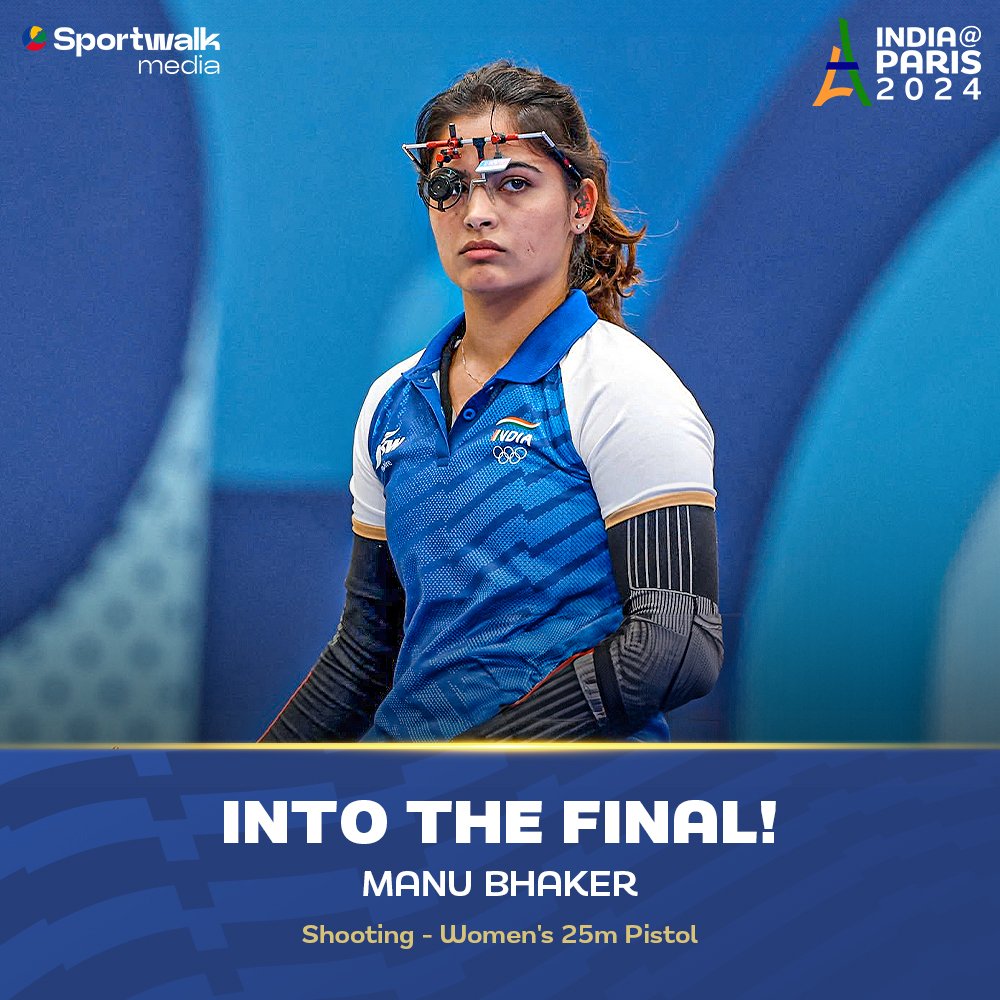 🇮🇳 𝗔𝗻𝗼𝘁𝗵𝗲𝗿 𝗳𝗶𝗻𝗮𝗹 𝗳𝗼𝗿 𝗠𝗮𝗻𝘂! Terrific performance from Manu Bhaker once again to book her spot in yet another final. Can she go on to win a third medal at #Paris2024?

🔫 Manu Bhaker finished at 2 with a score of 590-24x.

😓 Esha Singh unfortunately missed out