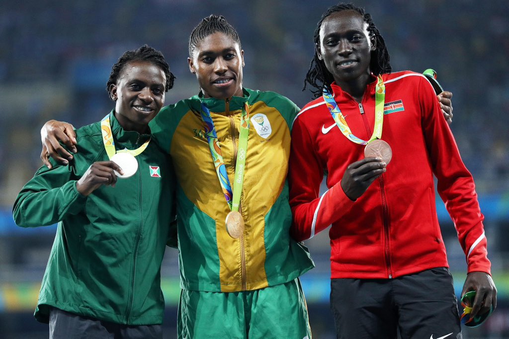 Nangela72's tweet photo. @NoShirleyNo Yeah here are three lovely ladies that won the medals in the Rio women’s 800m https://t.co/rmHVVUMeGf