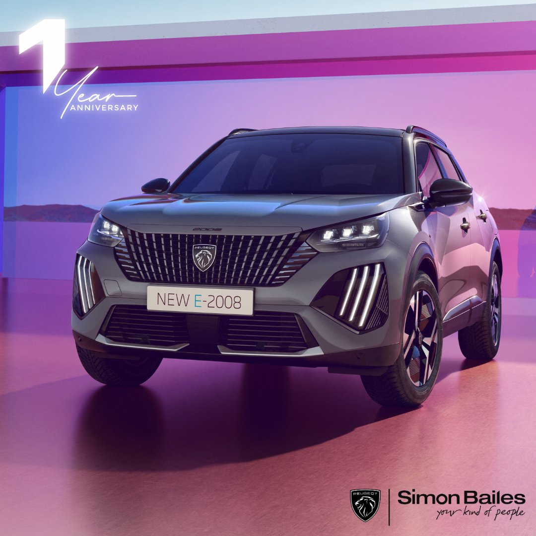 ONE YEAR OF THE PEUGEOT E-2008

One year ago the New Peugeot E-2008 arrived in our showrooms! 

It has truly made an impact on the automotive market in the UK.

Available on 0% Finance | No Deposit | Including 8 Year Allure Car