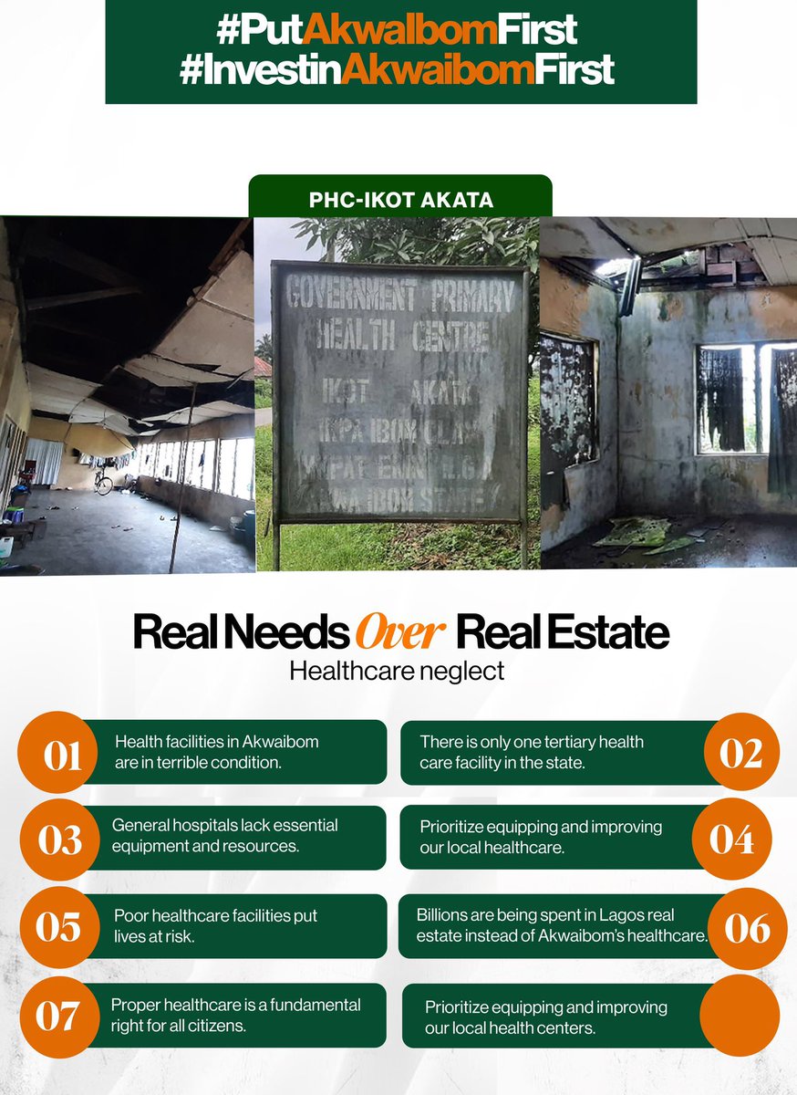TheRoseAkai's tweet photo. A state where most schools and health centers look like this has no business building in Lagos. 

It is the worst kind of governance to not invest in your people especially knowing that Akwa Ibom people are languishing in extreme poverty! 

#EndBadGovernaceInNigeria https://t.co/FdFS4tnNfl