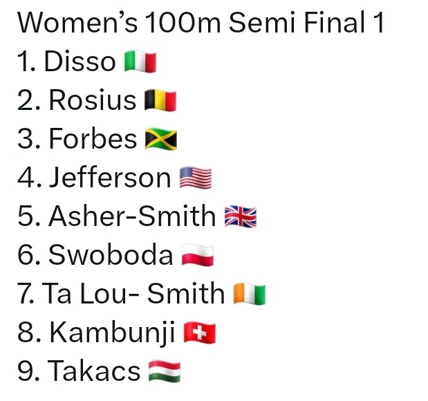 Jamaica's 🇯🇲 <a href="/realshellyannfp/">ShellyAnnFraserPryce</a> is drawn with USA's 🇺🇸 Sha'Carri Richardson &amp; St. Lucia's 🇱🇨 Julien Alfred in semifinal 2 of the 100m. #FastTrackParis2024