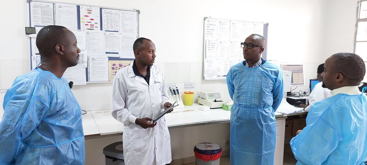 chu_butare's tweet photo. Today,@chu_butare, the Ag.DG @Ngarambe_C received the DG of @RBCRwanda,@CMuvunyi,to discuss ongoing health projects within CHUB. They visited various services such as Lab, the area designated for MRI installation, and interacted on the Antimicrobial Stewardship Program in CHUB. https://t.co/4sAOjAiESV