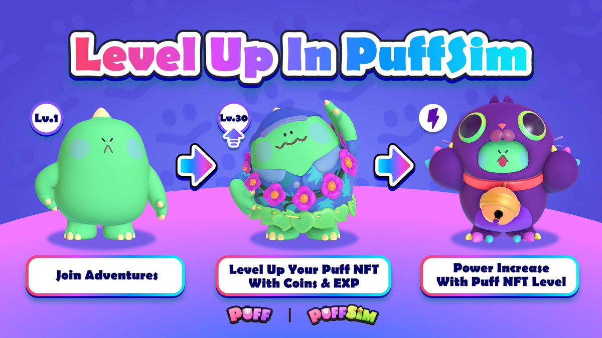 Dabudda17's tweet photo. 6/ NFT Level-Up: 
Raise your Puff NFTs using Puff Classic and Diamonds for enhanced power. The higher the level and star, the more rewards you earn. 🌟 #NFTLevelUp https://t.co/fDHriIXFUE