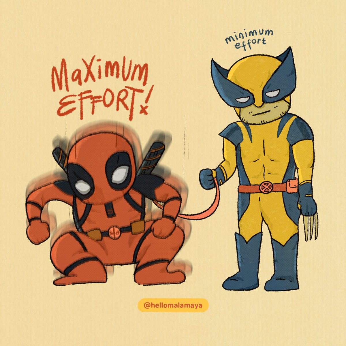 hellomalamaya's tweet photo. Ikaw na ba ang wolverine sa ibabaw ng deadpool ko? 🥺
Charot! Tag urself, I'm deadpool 👍 https://t.co/XeQgMfjmME