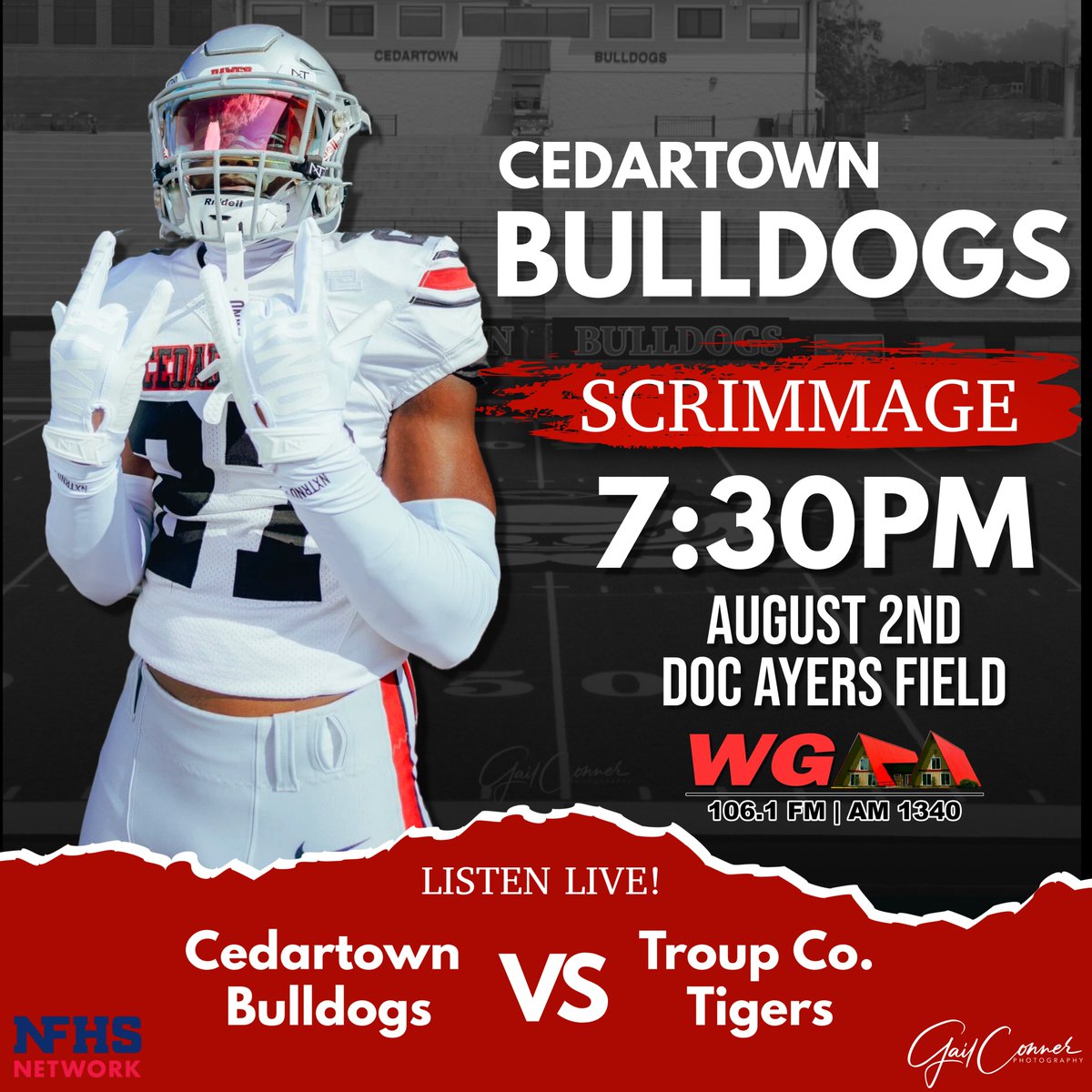 WGAA Radio (@wgaaradio) on Twitter photo The season starts today! <a href="/CedartownF/">Cedartown Football</a> takes on Troup County in a preseason scrimmage. Be sure to pack the Doc tonight or join us on the Big Double A! Pregame coverage starts at 6:00 PM on 106.1 FM | AM 1340 and streaming at wgaaradio.com/listen-live! The season starts today! <a href="/CedartownF/">Cedartown Football</a> takes on Troup County in a preseason scrimmage. Be sure to pack the Doc tonight or join us on the Big Double A! Pregame coverage starts at 6:00 PM on 106.1 FM | AM 1340 and streaming at wgaaradio.com/listen-live!