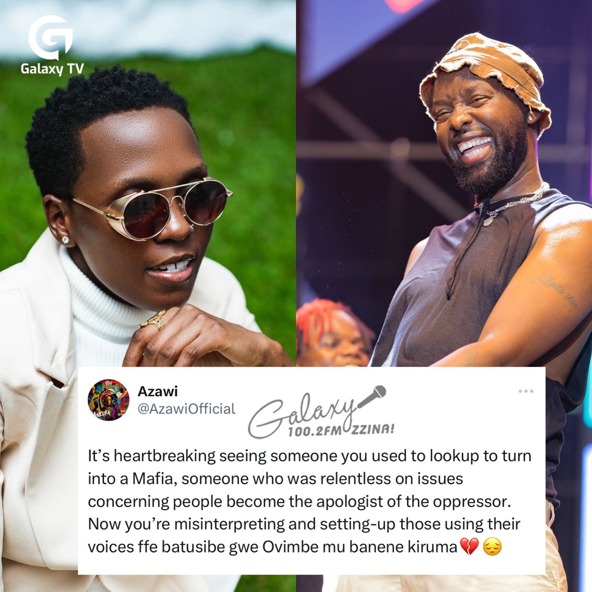 GalaxyFMUg's tweet photo. .@AzawiOfficial sounds heartbroken 😒 https://t.co/FFDeXrctBU