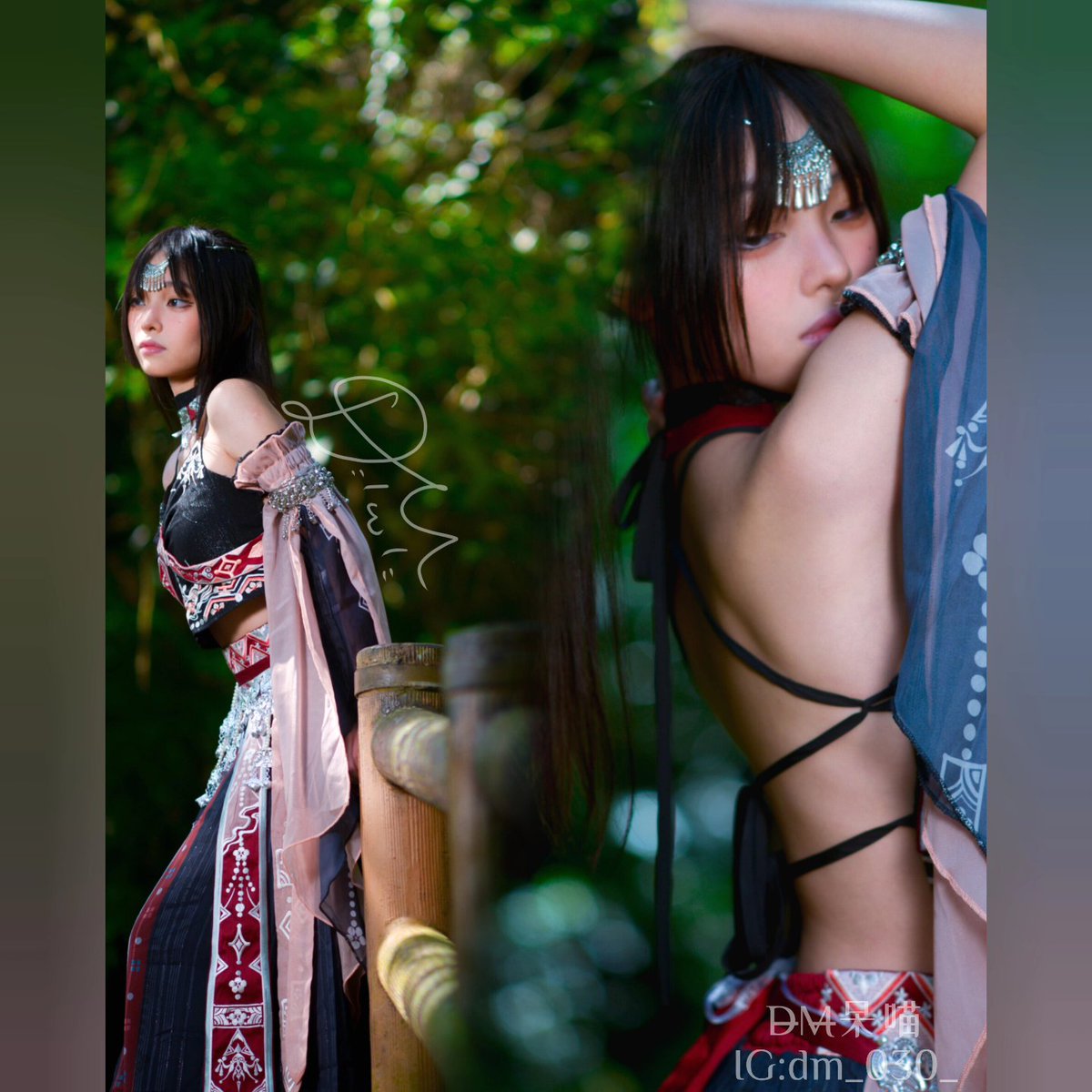 DM_030_'s tweet image. 哈尼族少女〔2〕

#外拍 #改良版 #少數民族服飾 #DM呆喵 #呆喵