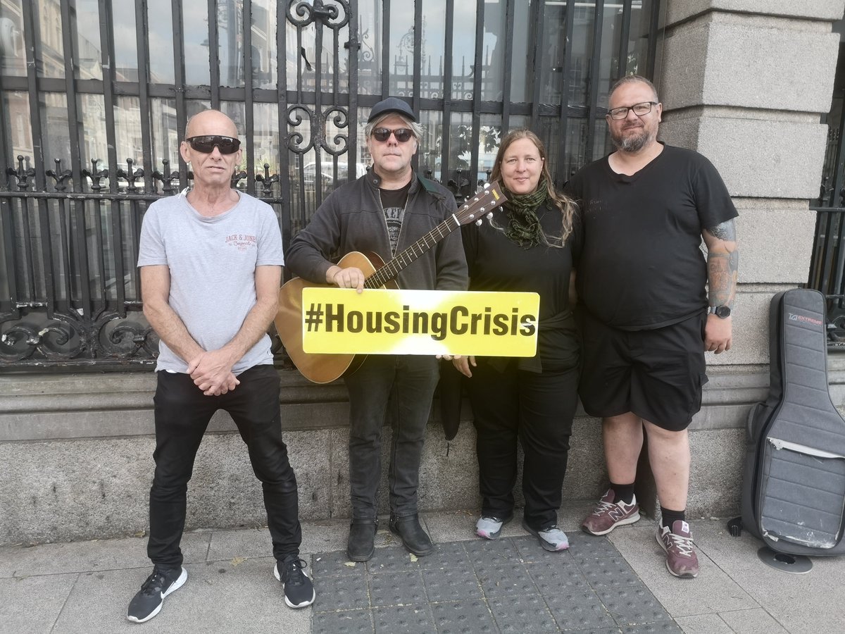 Martin Leahy (@thenewreview2) on Twitter photo Week 115 yesterday of my housing crisis protest outside outside the Dáil. Delighted to be joined by <a href="/Colmkk/">Colm Kavanagh🏴☠️</a> Mandy and Thomas. Thomas and Mandy also gave me a spin back to Cork which was a lovely surprise luxury!! #everyoneshouldhaveahome Week 115 yesterday of my housing crisis protest outside outside the Dáil. Delighted to be joined by <a href="/Colmkk/">Colm Kavanagh🏴☠️</a> Mandy and Thomas. Thomas and Mandy also gave me a spin back to Cork which was a lovely surprise luxury!! #everyoneshouldhaveahome