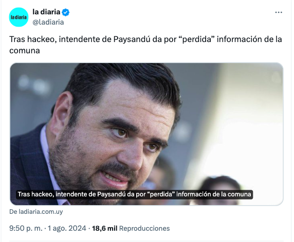 RPerengano's tweet photo. Tenemos a Maduro gobernando en Paysandú. https://t.co/dtnqKahfEm