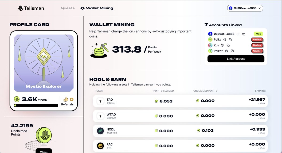 wearetalisman's tweet image. Hey Talisman Explorer 🪬,
​
Hodling NODL in Talisman? This one's for you! 👇
​
@NodleNetwork is launching on ZKsync to bring its fast-growing DePIN to Ethereum! 🚀
​
As a thank you to our loyal NODL holders, we’re launching wallet mining for everyone holding NODL on ZKsync!…